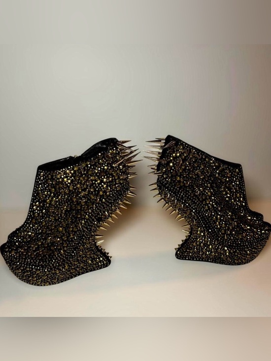 Giuseppe Zanotti Shoes - Giuseppe Zanotti Black Spike & Rhinestone Women's High Heels Wedge